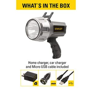 STANLEY SL5HS Rechargeable 1200 Lumen Lithium Ion Ultra Bright LED Spotlight Flashlight,Black