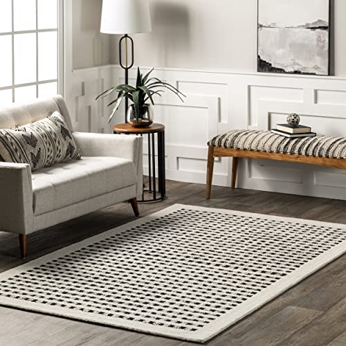 nuLOOM Adahlia Checkered Wool Area Rug