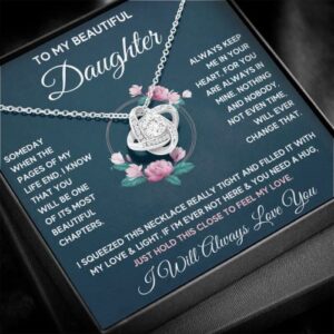 Daughter Gift From Mom Mother Daughter Necklace Birthday Graduation Christmas Jewelry Gifts For My Beautiful Daugther Adult Daughter with Message Card and Gift Box. Gift for Daughter. Daughter Gift. Necklace for Daughter Gift (Standard Box, Chapters Squee