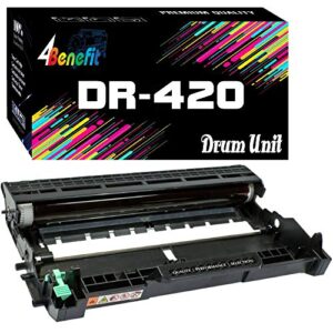 (1-pack) 4benefit compatible replacement dr420 drum unit dr-420 | drum only, 1xdrum | work for hl-2130 hl-2132 hl-2220 hl-2230 hl-2240 hl-2240d hl-2242d hl-2250dn hl-2270dw hl-2275dw laser printer
