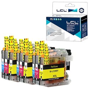 lcl compatible ink cartridge replacement for brother lc205 lc205cl lc2053pks lc205c lc205m lc205y xxl lc2033pks lc2013pks super high yield (9-pack 3cyan 3magenta 3yellow)