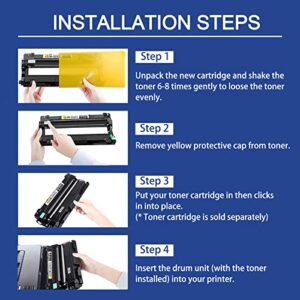 BERY INK DR223CL DR-223CL Compatible DR223 DR-223 High Yield Drum Unit Replacement for Brother HL-3230CDW MFC-L3750CDW HL-3210CW DCP-L3510CDW DCP-L3550CDW HL-3290CDW Printer (4-Pack, 1BK+1C+1M+1Y)