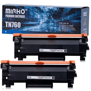 mirho compatible toner cartridge replacement for brother tn-760 tn730 for hl-l2350dw hl-l2390dw hl-l2395dw hl-l2370dw dcp-l2550dw mfc-l2710dw mfc-l2750dw printer,3000 page yield(black, 2-pack)