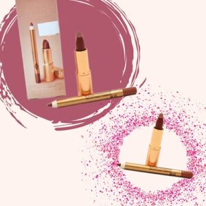 Charlotte Tilbury Mini Pillow Talk Duo Lip Kit Pillow Talk Medium - Travel Size Lip Makeup Set, Mini Lip Cheat Lip Liner and Mini Matte Revolution Lipstick, Long Lasting