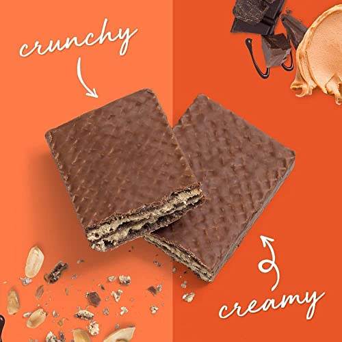 Power Crunch Whey Protein Wafer Bars, High Protein Snacks with Delicious Taste, Peanut Butter Fudge, 1.4 Ounce (12 Count)