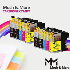 MM MUCH & MORE Compatible Ink Cartridge Replacement for Brother LC103 LC101 LC103XL to use with MFC-J870DW MFC-J6920DW MFC-J6520DW MFC-J450DW MFC-J470DW (10 Pack, 4 Black, 2 Cyan, 2 Magenta, 2 Yellow)