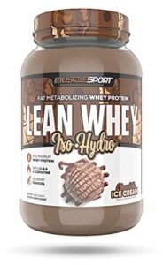 musclesport lean whey revolution™ protein powder – whey protein isolate – low calorie, low carb, low fat, incredible flavors – 25g protein per scoop – 2lb chocolate ice cream