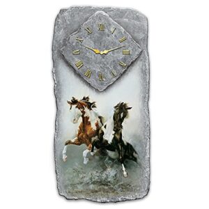 the bradford exchange chuck dehaan spirit of the wild wall clock with horse artwork