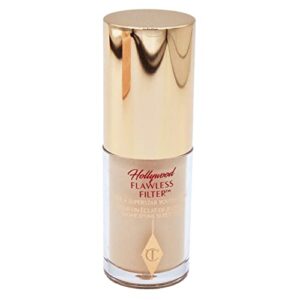 charlotte tilbury mini hollywood flawless filter, travel size, 2 fair – customizable face liquid makeup booster, tinted primer, foundation, highlighter, moisturizer