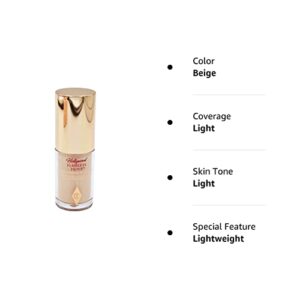 Charlotte Tilbury Mini Hollywood Flawless Filter, Travel Size, 2 Fair - Customizable Face Liquid Makeup Booster, Tinted Primer, Foundation, Highlighter, Moisturizer