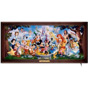 the bradford exchange the magic of disney stained-glass panorama: wall decor