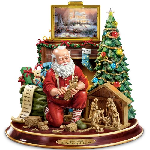 Thomas Kinkade The True Meaning of Christmas Tabletop Centerpiece