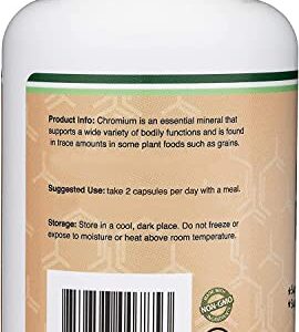 Chromium Picolinate 1000mcg for Healthy Weight Management (High Absorption and Bioavailability) (300 Vegan Safe Capsules, Non-GMO, Gluten Free, Manufactured in The USA) by Double Wood Supplements