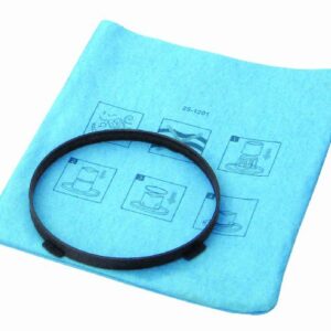 Stanley 25-1201 Blue Cloth Reusable Filter with Clamp Ring for 1-5 Gallon Wet/Dry Vacuums, Compatible with SL18910P-3, SL18130P, SL18133, SL18129