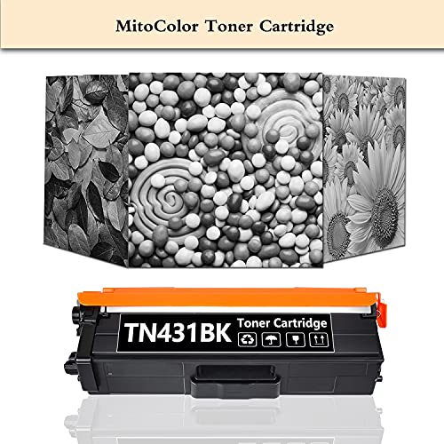 MitoColor 5-Pack Compatible TN-431 Toner Cartridge Replacement for Brother TN431 HL-L8260CDW HL-L8360CDW MFC-L8900CDW MFC-L8610CDW Color Laser Printer (2BK+1C+1M+1Y)