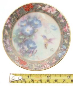 bradford exchange the violet crowned hummingbird lena liu miniature plate cp2222