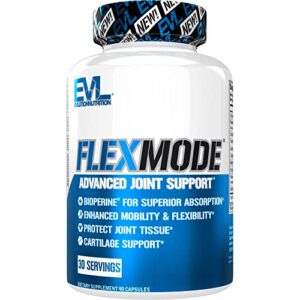 evlution high absorption joint support supplement nutrition flexmode joint supplement with advanced joint vitamins including glucosamine chondroitin msm boswellia and hyaluronic acid – 30 servings