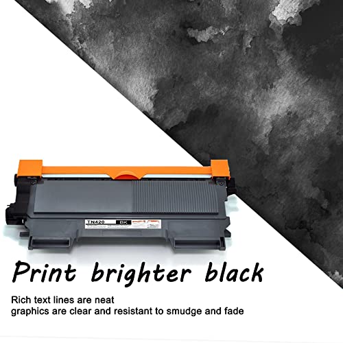 TN420 Toner Cartridge Compatible TN-420 Black Replacement for Brother TN420 TN-420 for Brother DCP-7060D DCP-7065D MFC-7240 MFC-7360N MFC-7365DN MFC-7460DN Printer Toner.(Black 2 Pack)