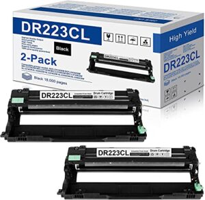 gratlov 2-pack black compatible drum unit replacement for brother dr223cl dr223 dr-223 use with mfc-l3770cdw mfc-l3750cdw hl-l3230cdw hl-l3290cdw hl-l3210cw mfc-l3710cw printer