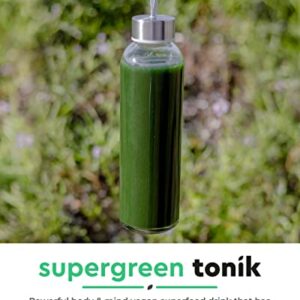 SUPERGREEN TONIK 100% Natural Greens Superfood Powder – Daily Supplement with 38 Superfoods, Vitamins and Minerals – Supports Energy, Stress, Sleep, Immunity – 30 Days 378 Grams Berry Flavor (1 Tub)