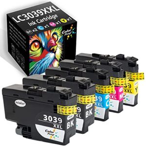 5-pack colorprint compatible lc3039 ink cartridge replacement for brother lc3039xxl lc-3039 xxl lc3037 lc-3037 work with mfc-j5945dw mfc-j5845dw mfc-j6545dwxl mfc-j6945dw printer (2 bk, 1c, 1m, 1y)