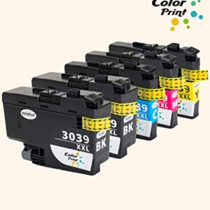 5-Pack ColorPrint Compatible LC3039 Ink Cartridge Replacement for Brother LC3039XXL LC-3039 XXL LC3037 LC-3037 Work with MFC-J5945DW MFC-J5845DW MFC-J6545DWXL MFC-J6945DW Printer (2 BK, 1C, 1M, 1Y)