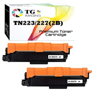 tg imaging (2-pack,black) compatible replacement for brother tn227 toner cartridge 2xtn227bk high yield work for laser hl-l3210cw hl-l3230cdw hl-l3270cdw hl-l3290cdw mfc-l3710cw mfc-l3750cdw printer
