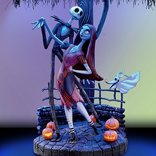 Tim Burton's The Nightmare Before Christmas Moonlight Table Lamp with Jack, Sally and Zero by The Bradford Exchange