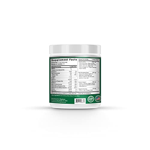 MEGAHUNES - Greens & Reds Immune Support - Dietary Supplement - with Prebiotics and Enzymes - for Immune System Support, Energy, and Digestion - Organic & Gluten-Free - Mixed Berry - 35 Servings