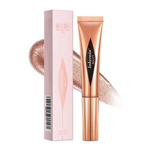 face liquid highlighter beauty wand with cushion applicator – natural matte finish shading bronzer cream stick lightweight, blendable and super silky cream contouring – cruelty-free and vegan (04# highlighter stick)