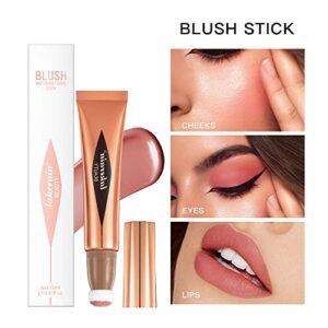 Face Liquid Highlighter Beauty Wand with Cushion Applicator - Natural Matte Finish Shading Bronzer Cream Stick Lightweight, Blendable and Super Silky Cream Contouring - Cruelty-Free and Vegan (04# Highlighter Stick)