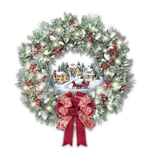 the bradford exchange thomas kinkade a holiday homecoming lighted musical christmas wreath