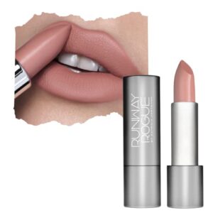 runway rogue 90s vibe lipstick, moisturizing matte nude lipstick, guest list