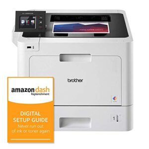 brother business color laser printer, hl-l8360cdw, wireless networking, automatic duplex printing, mobile printing, cloud printing, and amazon dash replenishment digital setup guide