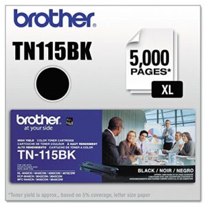 brother tn115bk high-yield toner cartridge, black – in retail packaging