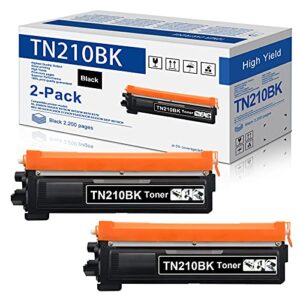 high yield tn210 tn210bk toner cartridge replacement for brother tn-210 hl-3040cn hl-3045cn hl-3070cw hl-3075cw mfc-9010cn mfc-9120cn mfc-9125cn mfc-9320cw printer toner (black, 2-pack)