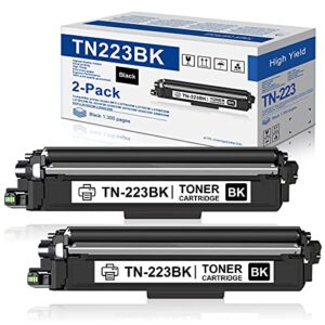 2-pack black compatible toner cartridge replacement for brother tn223bk tn 223 tn-223 for hl-l3210cw hl-l3230cdw hl-l3270cdw hl-l3290cdw mfc-l3710cw dcp-l3550cdw,sold by mitocolor