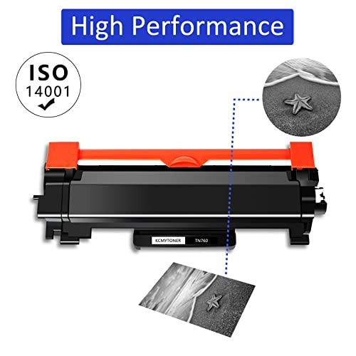 KCMYTONER Compatible Toner Cartridge Replacement for Brother TN760 TN730 TN-760 to use with MFC-L2710DW HL-L2350DW HL-L2390DW DCP-L2550DW MFC-L2750DW Printer - Black 1 Pack