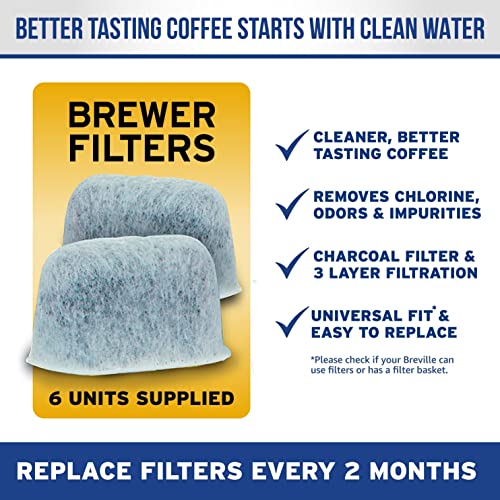 Espresso Machine Care Kit | 52x 2G Breville Espresso Machine Cleaning Tablets & 6 Breville Espresso Machine Filter Replacements | Breville Cleaning Kit | Removes Build-up & Filters Water Impurities