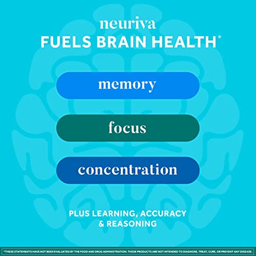 NEURIVA Plus Brain Supplement For Memory, Focus & Concentration + Cognative Function with Vitamins B6 & B12 and Clinically Tested Nootropics Phosphatidylserine and Neurofactor, 50ct Strawberry Gummies