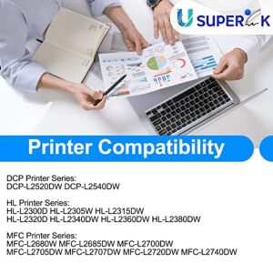 SuperInk Toner Cartridge Replacement Compatible for Brother TN630 TN660 TN-660 Use with HL-L2300D DCP-L2520DW DCP-L2540DW HL-L2360DW HL-L2320D HL-L2380DW MFC-L2707DW MFC-L2720DW Printer (Black 3 Pack)