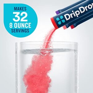 DripDrop Hydration - Electrolyte Powder Packets - Grape, Fruit Punch, Strawberry Lemonade, Cherry - 32 Count