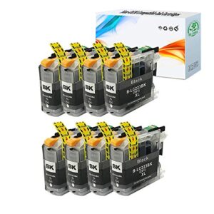 hgz 8 pack black lc203xl lc203 comaptible ink cartridges for brother lc 203xl lc 203 xl use with mfc-j460dw mfc-j480dw mfc-j485dw mfc-j680dw mfc-j880dw mfc-j885dw printers
