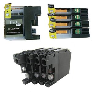 HGZ 8 Pack Black LC203XL LC203 Comaptible Ink Cartridges for Brother LC 203XL LC 203 XL use with MFC-J460DW MFC-J480DW MFC-J485DW MFC-J680DW MFC-J880DW MFC-J885DW Printers