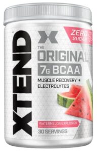 xtend original bcaa powder watermelon explosion – sugar free post workout muscle recovery drink with amino acids – 7g bcaas for men & women – 30 servings