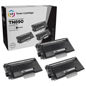 ld compatible toner cartridge replacement for brother tn890 ultra high yield (black, 3-pack)