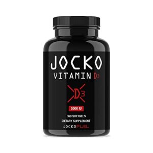Origin Jocko Fuel Vitamin D3 5000IU Supplements - Vitamin D Supports Immune System, Bone Health, & Metabolic Processes, Helps Fatigue & Mood - Coconut Oil Blend, 360 Servings