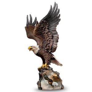 the bradford exchange collectible eagle art sculpture: canyon guardian