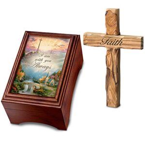the bradford exchange thomas kinkade holy land olive wood prayer cross and keepsake box