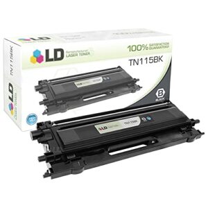ld products remanufactured toner cartridge replacement for brother tn115bk high yield (black)